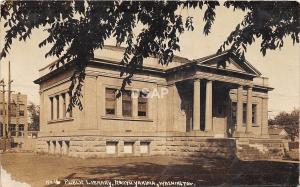 C53/ North Yakima Washington WA RPPC Real Photo Postcard 1914 Public Library