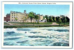 Cataract House From Green Island Niagara Falls New York NY Vintage Postcard