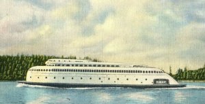 Motor Ferry Kalakala Seattle Bremerton Puget Sound Vintage Postcard P94