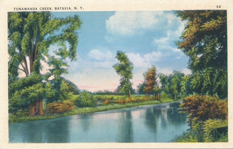 Tonawanda Creek at Batavia NY, New York - Linen