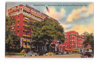 Hot Springs Arkansas AR Postcard 1930-1950 Majestic Hotel Apartments Baths