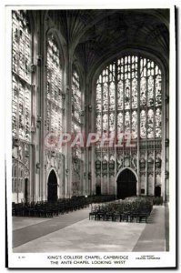 Postcard Old King & # 39s College Chapel Cambridge The Ante chaple looking West