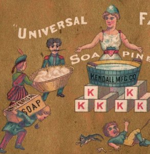 1880s Kendall Mfg. Co. Soap & Soapine Sailor Archer Fab! Lot of 4 P132