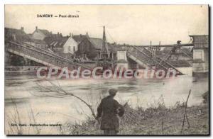 Postcard Damery Old Bridge Destroyed