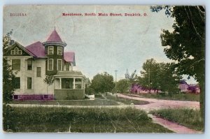 1915 Dunkirk Ohio Vintage Postcard Residence South Main Street Exterior Posted