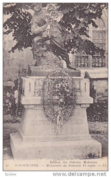 Monument Du Souvenir Francais, Bar-Sur-Aube (Aube), France, 1900-1910s