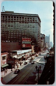 Cleveland Ohio 1950s Postcard Euclid Avenue Theatre Stores