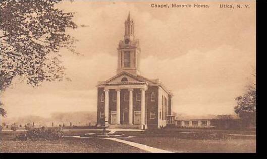 New York Utica Masonic Home Chapel Albertype