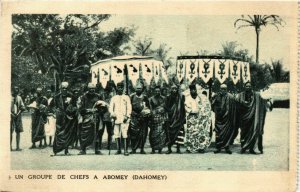 CPA AK DAKAR - Un Groupe de Chefs a Abomey - Dahomey SÉNÉGAL (778751)
