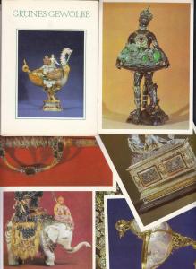 Lot 8 postcards Grunes Gewolbe art Germany DDR book folder