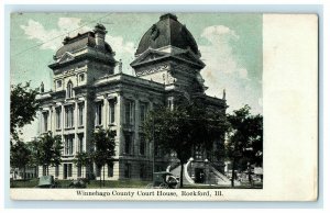 1910 Rockford IL. Winnebago County, Court House, Illinois IL Postcard 