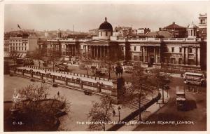 BR61024 national gallery trafalgar square double decker bus real photo london uk