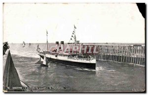 Old Postcard Dieppe L & # 39arrivee of the ship Newhaven