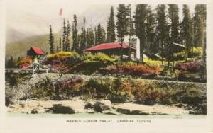 Marble Canyon Chalet Fairmont Hot Springs BC Vintage Coloured Postcard E6