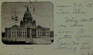 Circa 1910 State House Vintage Providence, R. I. Postcard P55