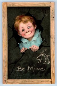 Foley Minnesota MN Postcard Valentine Cute Little Boy Be Mine Tuck 1908 Antique