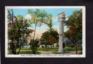 ME Model of Market Hall Deering Oaks Park Portland Maine Postcard 1932