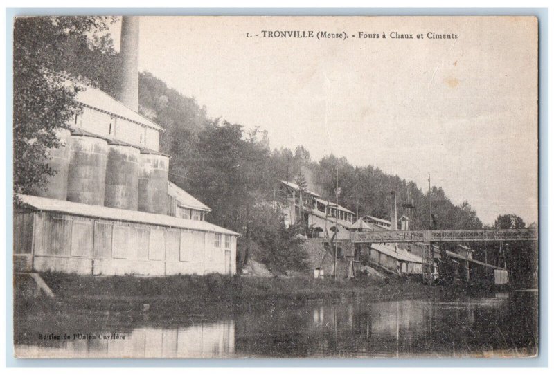 c1910 Fours a Chaux et Ciments Tronville-en-Barrois Meuse France Postcard 