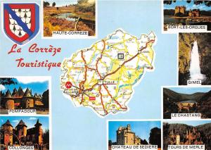 BR25096 France correze map carte geographique