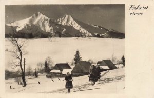 1938 Ždiar Tatras Slovakia Christmas Postcard - Bučina Photo, ORBIS