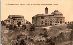 1910s Art Museum and Academy Cincinnati Ohio Postcard