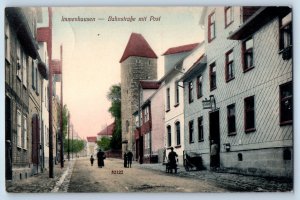 Hesse Germany Postcard Immenhausen Train Street with Post Office 1910