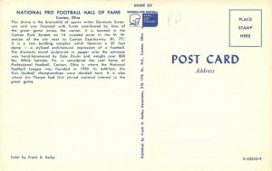 LP40  Canton Ohio Football Hall of Fame                Postcard