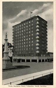 SC - Columbia. Wade Hampton Hotel & Confederate Monument
