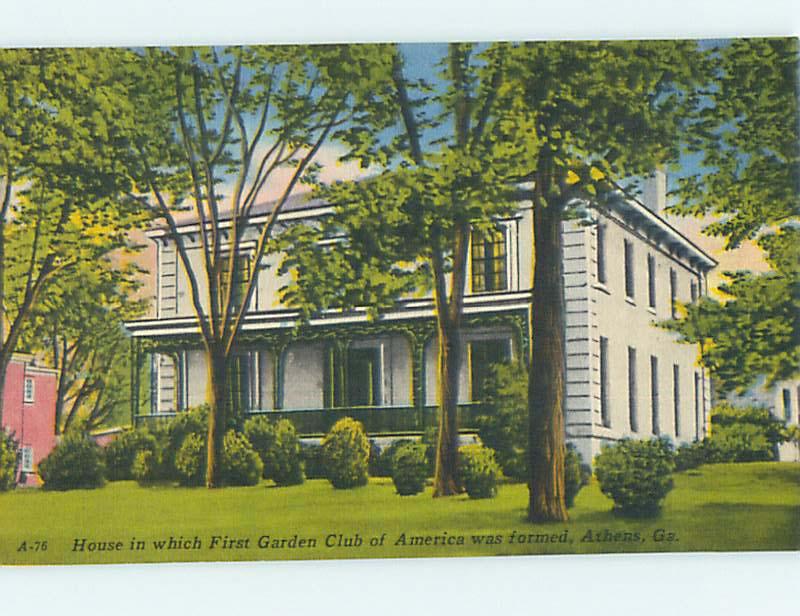 Unused Linen FIRST GARDEN CLUB HOUSE Athens Georgia GA Q9391