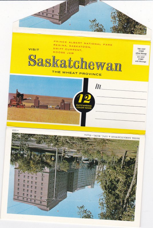 Folder Postcard : The Wheat Province , Saskatchewan , Canada , 50-60s