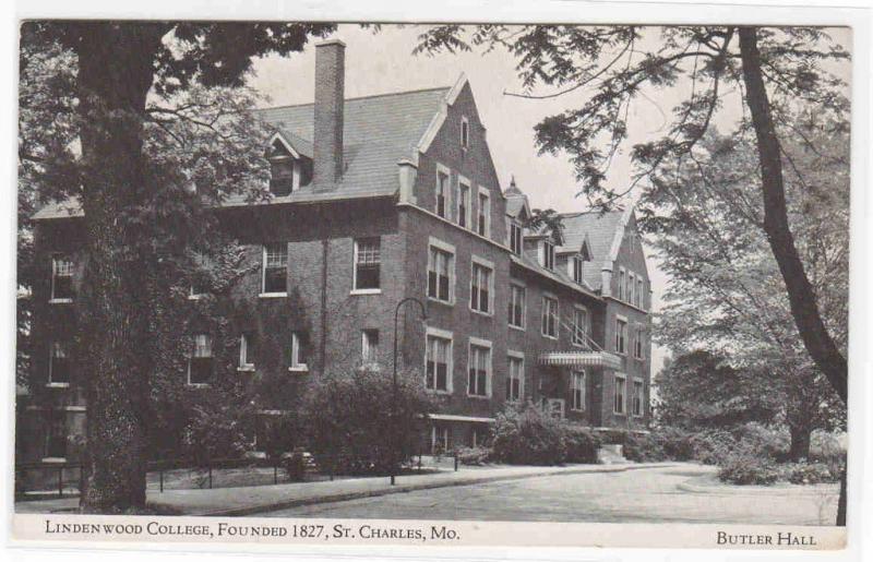 Butler Hall Lindenwood College St Charles Missouri postcard