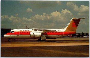 Airplane Continental Express N406XV BAe 146-200 Washington Dulle's Postcard