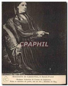 Postcard Old Lamartine Saint Point Mrs. Valentine Cessiat
