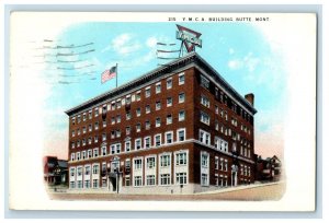 1936 Y. M. C. A. Building Street View Butte Montana MT Posted Vintage Postcard 