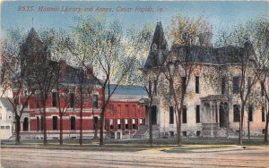 Masonic Library & Annex Cedar Rapids Iowa 1914 postcard