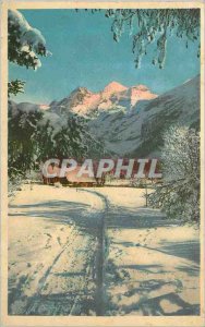 Old Postcard Winter in Switzerland