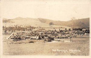 F76/ Hot Springs Montana RPPC Postcard c1930s Homes Farms Birdseye 7