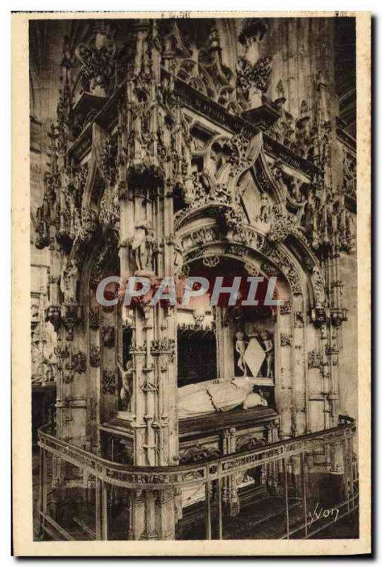 Old Postcard Bourg Brou Church Mausoleum of Marguerite d & # 39Autriche