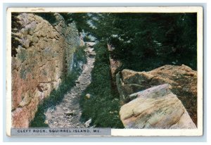 1924 Cleft Rock Squirrel Island Boothbay Harbor Maine ME Vintage Postcard