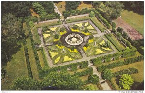 Aerial View, Knot Garden, Queen Elizabethan Gardens, ELIZABETH CITY, North Ca...