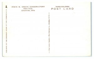 Krohn Conservatory Interior, Cincinnati, OH Hand-Colored Postcard *6S(2)15