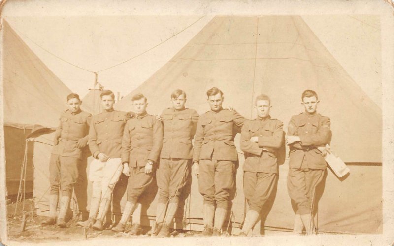 WW1 UNITED STATES SOLDIERS-REFERENCE ANDERSON ALABAMA-1917 REAL PHOTO POSTCARD  