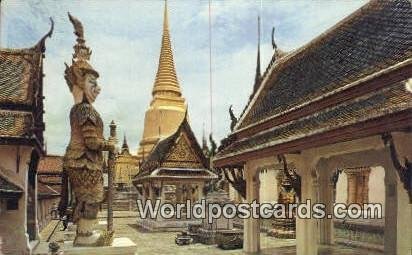 Golden Chedi, Yak Demon Giant Bangkok Thailand Unused 