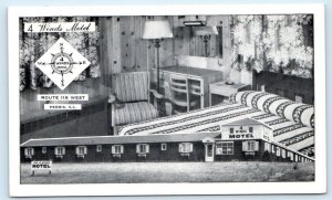 PEORIA, IL Illinois ~ Roadside 4 WINDS MOTEL c1940s Mid-Century Postcard