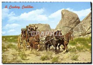 Modern Postcard Wild West Cowboy A Cowboy Cadillac