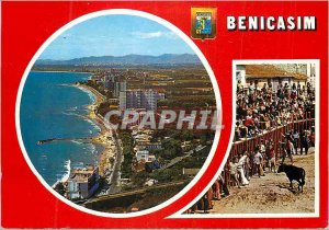 Postcard Modern Benicassim (Castellon) Various aspects Bull Bullfight