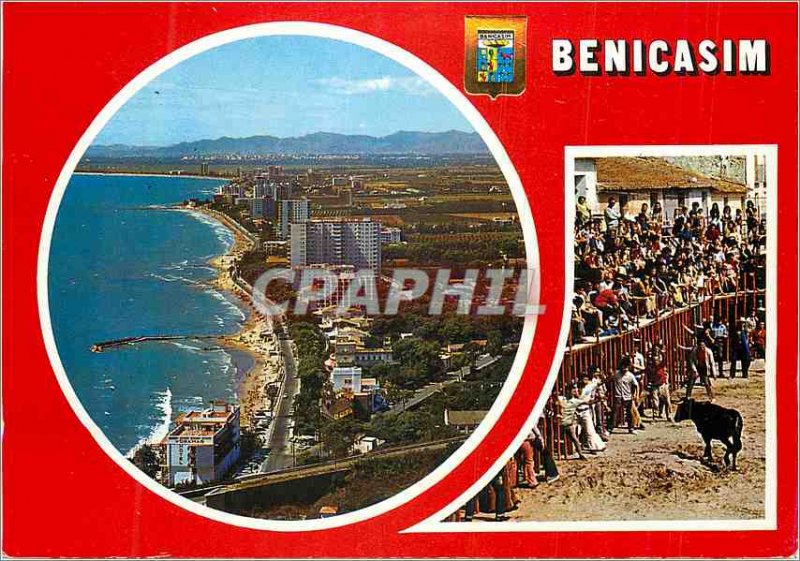 Postcard Modern Benicassim (Castellon) Various aspects Bull Bullfight