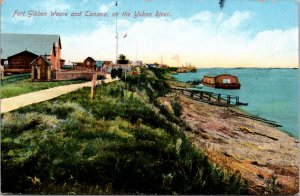 Postcard Fort Gibbon Weare and Tanana on the Yukon River Alaska