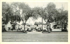 California Pasadena Alexandria Court roadside Pacific RPPC Postcard 22-9791