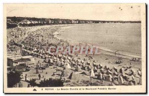 Old Postcard Royan La Grande Conche and Boulevard Frederic Garnier